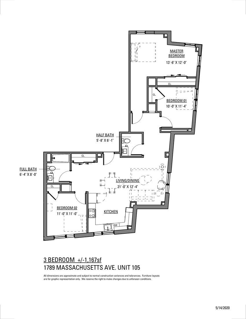 1789 MASSACHUSETTS , UNIT 105